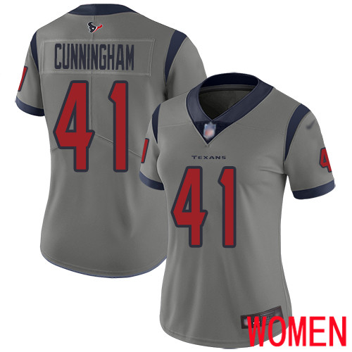Houston Texans Limited Gray Women Zach Cunningham Jersey NFL Football #41 Inverted Legend